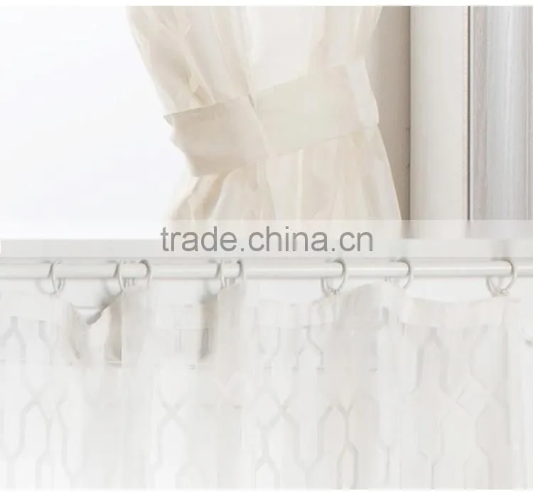 home designs White burnout curtain, living room curtain for decortaion,ready made curtain