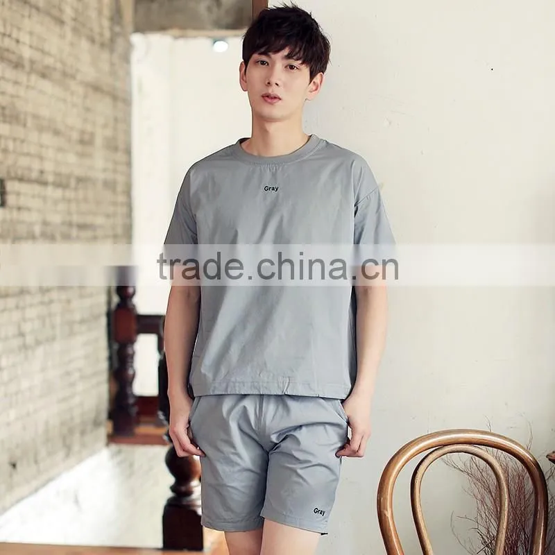 Men T-shirt summer apparel casual short suit uniform wholesale china 2016 new fashion 6 colors