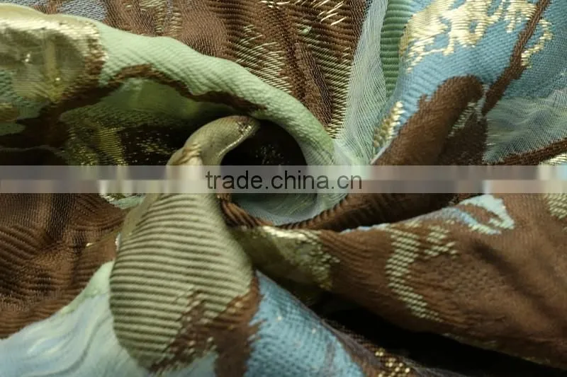 100% polyester metallic luxury woven jacquard upholstery