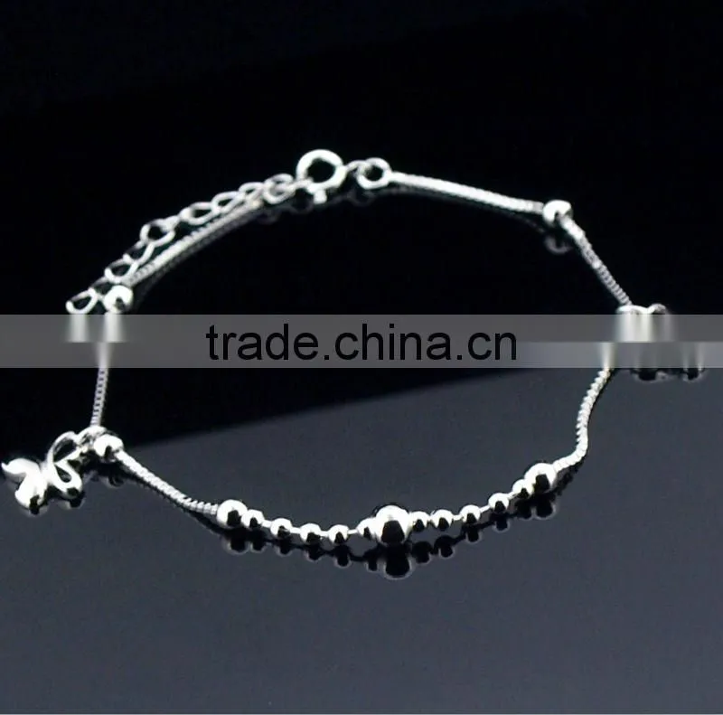 Factory bracelets jewelry rhodium rose gold plated silver bracelets