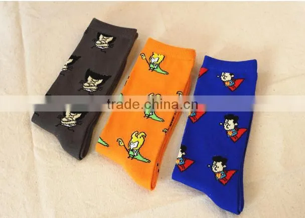 2015 the Avengers personality tide Lovers in tube socks marvel DC series of the same paragraph socks for men and wome EML-9-2041