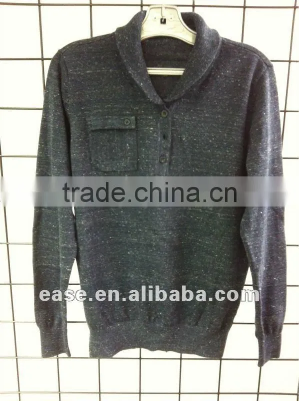 splicing color v -neck long sleeves men slimming knit sweater