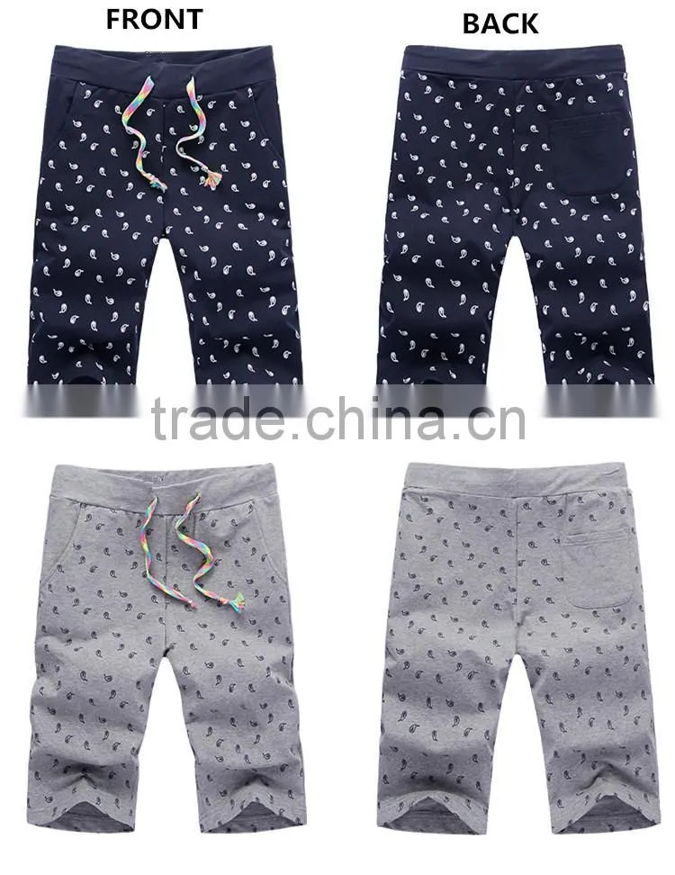 China supplier newest products custom 100% cotton printed beach shorts for men
