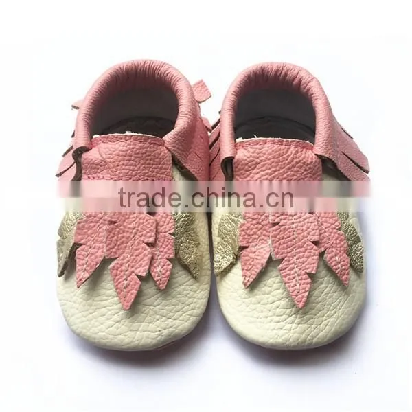 Wholesale genuine leather baby girl shoes moccasins