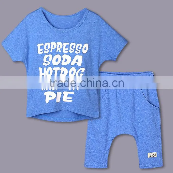 Baby Boy Fashion Clothing 2016 Summer Kids Sets Blue Cptton T Shirt And Shorts 5 Pcs/lot CS40224-23