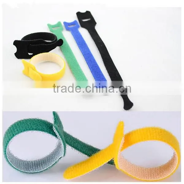 Double sided hook & loop cable tie hook and loop strap