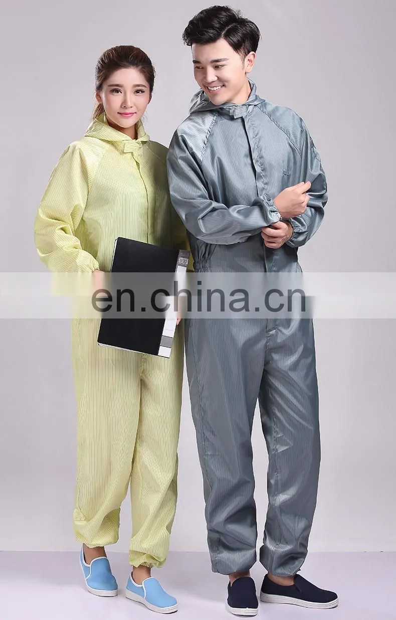 High quality cheap price Antistatic coverall cleanroom coverall ESD coverall