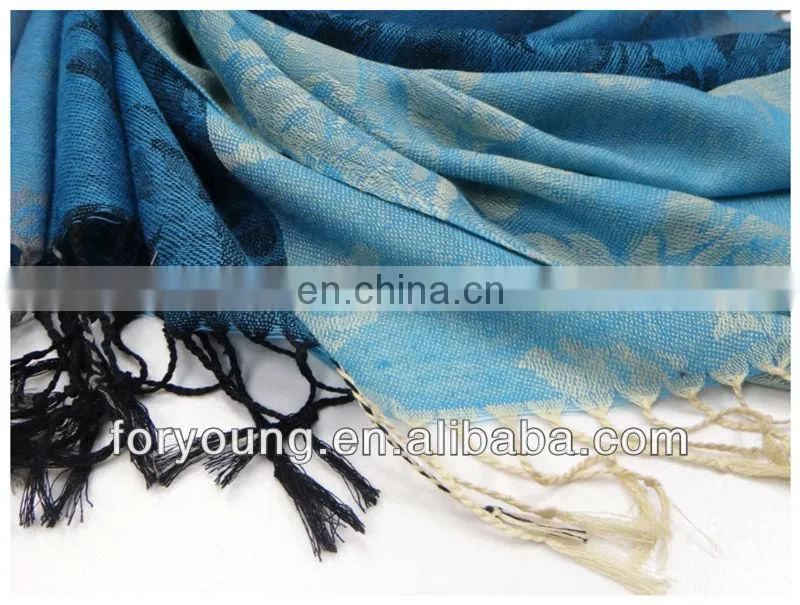 flower jacquard scarf