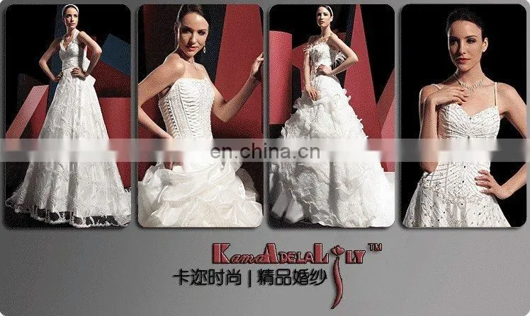 EB328 Fascinating wedding dress modern wedding gown handed pleat sexy wedding dress