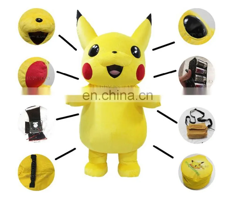 Hot sale lovely inflatable pikachu mascot costume