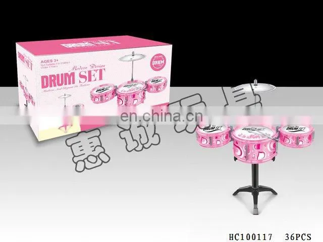 Alibaba wholesale portable pink musical instruments drum set with cheap price
