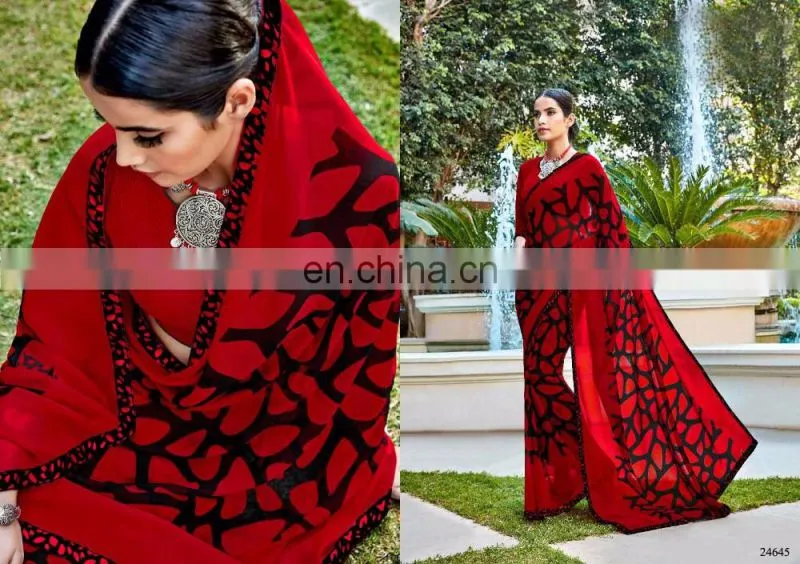 Designer Printed Georgette Saree.