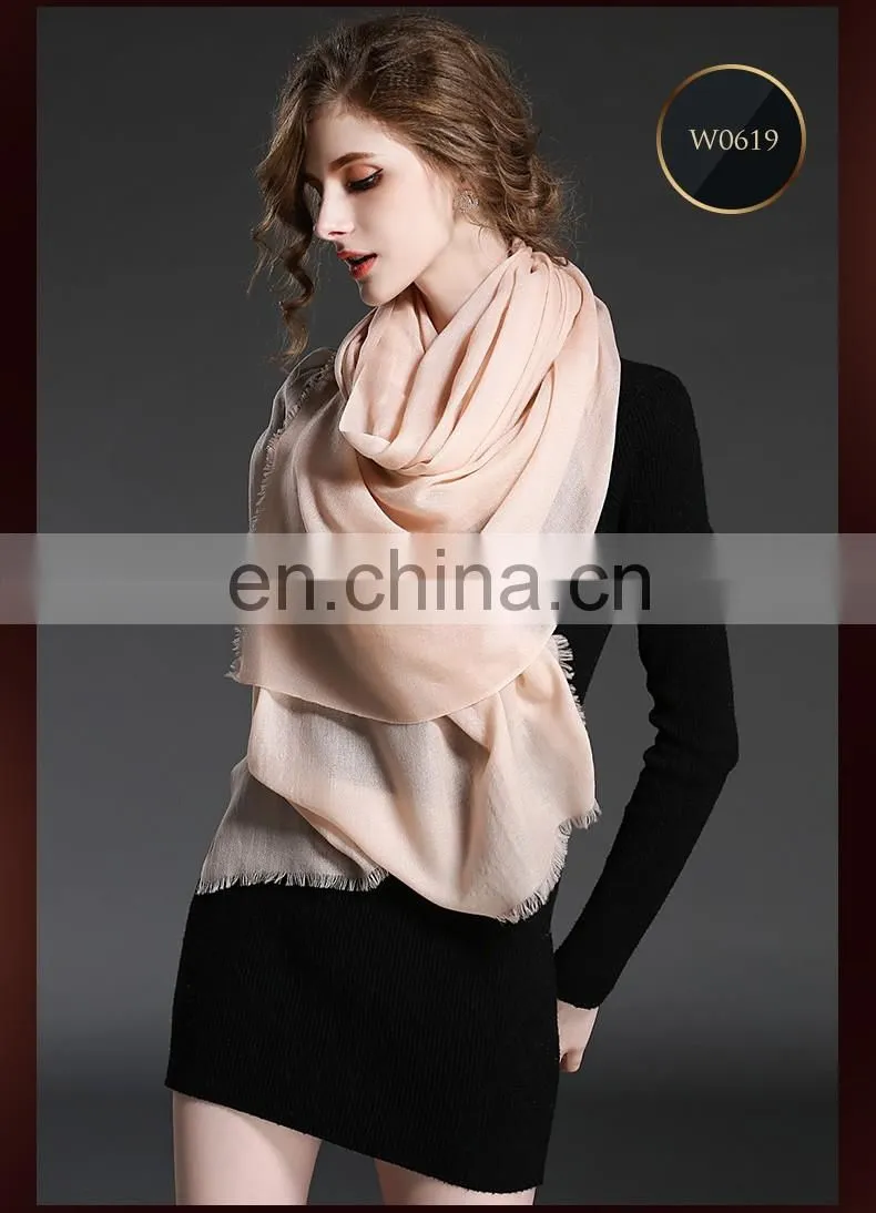 Pure color cashmere scarf shawl