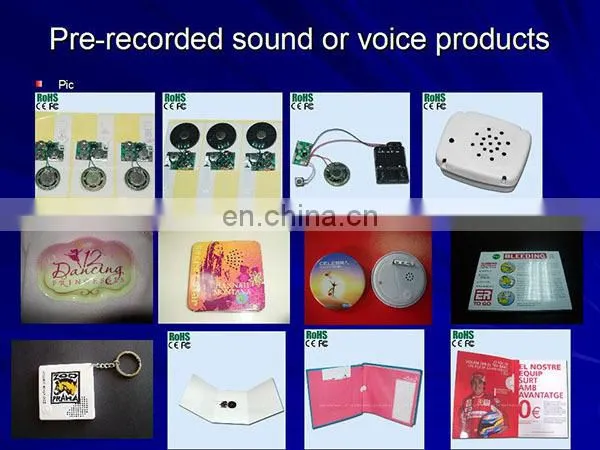 mini microphone voice record with press button for magazines,greeting cards,newspapers etc