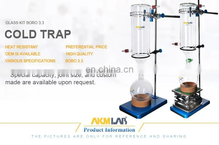 AKM LAB Boro3.3 Glass Set Vacuum Cold Trap