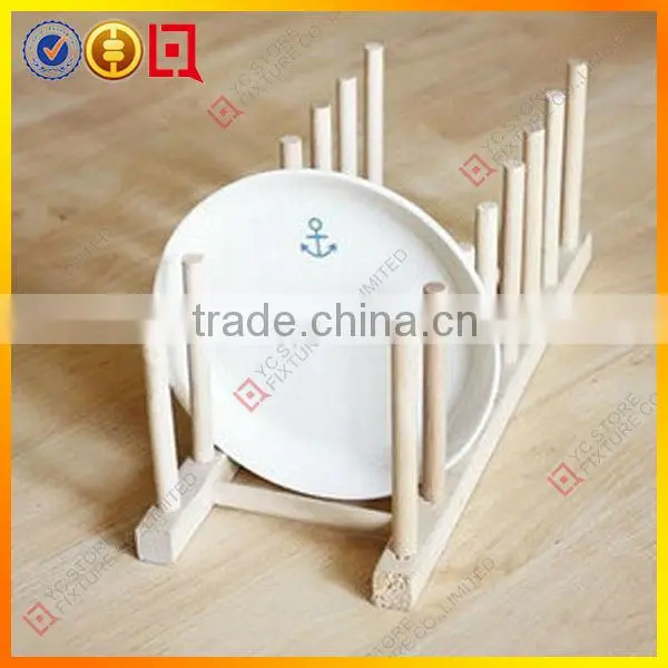 Bamboo dish rack with 7 holders