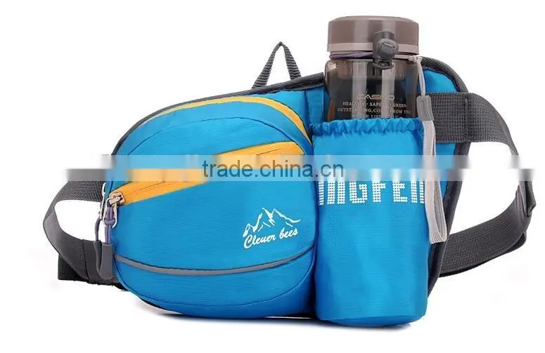 Hiking Waist Pack, Outdoor Water Resistant Waist Bag with Water Bottle (Not Included) Holder, Running Belt Bag Pouch Fanny Pack