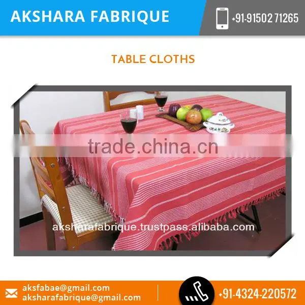 Ethnic Yarn Dyed Cotton Table Cloth for Wedding at Reliable Market Price from India