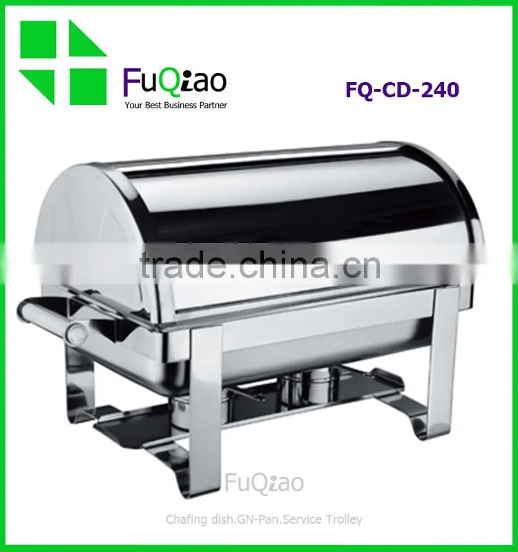 Stainless Steel Cookwares Catering Tray Round Buffet Servers Buffet Chafing Dish