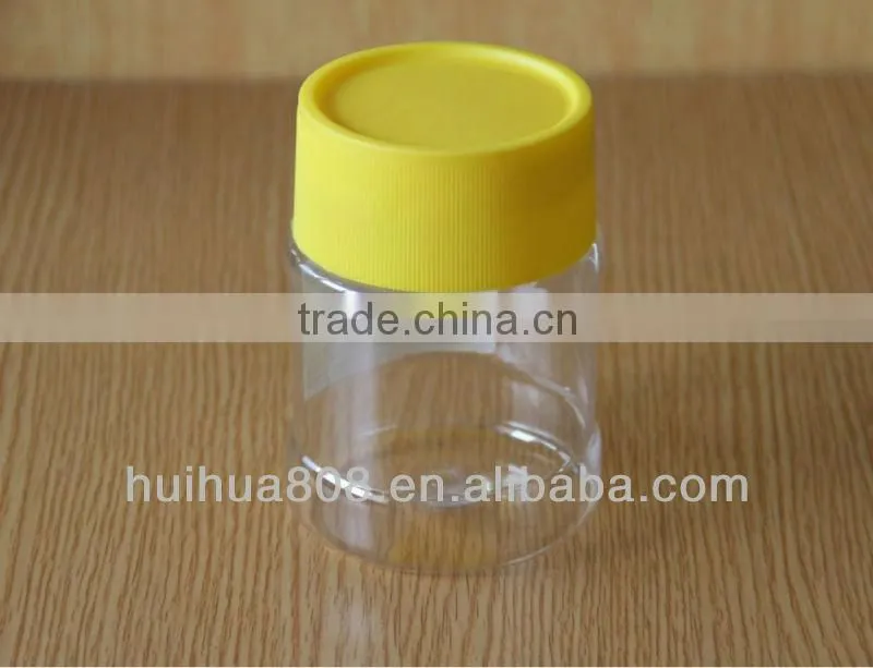 Transparent Clear 380ML PET Plastic Candy Jar