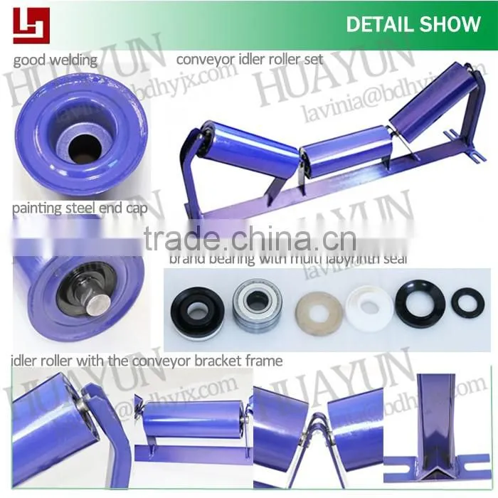 4 inch Dia Industry Conveyor Roller Equal Length Roll Troughing Conveyor Idler
