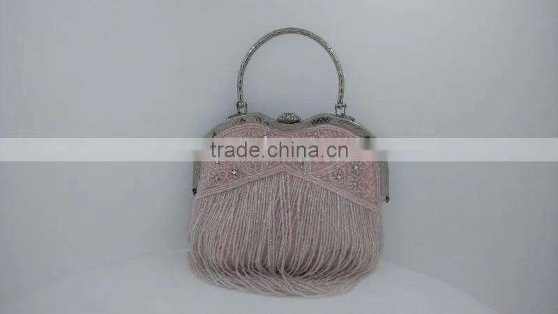 High quality Beaded with Metal Frame Luxury Evening Party Clutch Bag With Chain Wedding Evening Party Clutch Bag Purse