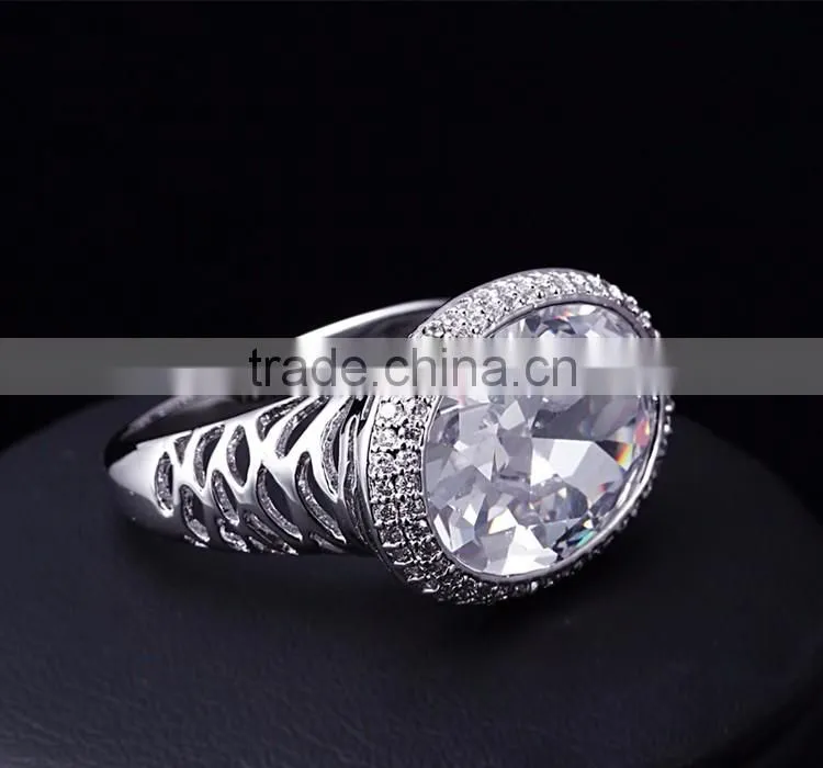 Lead Free Wedding Accessory Top AAA Quality Cubic Zirconia Anniversary Ring