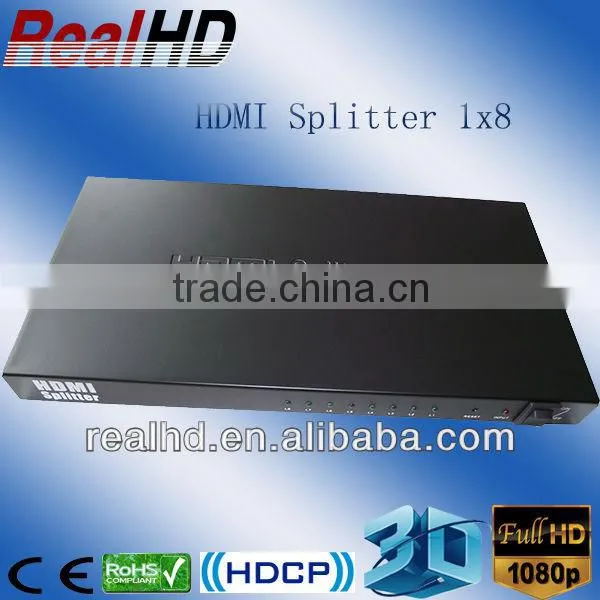 Amplifier 8 ports HDMI Splitter 1.4a Support 3D