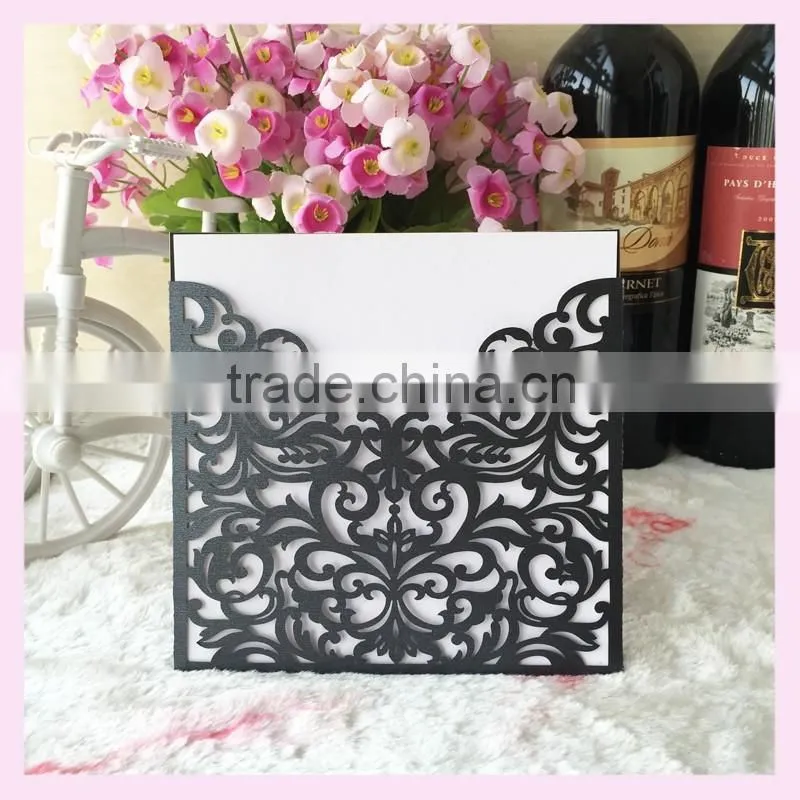 very hot sale colourful wedding pocket invitation card eid greeting card home party birthday &event decoration accessories