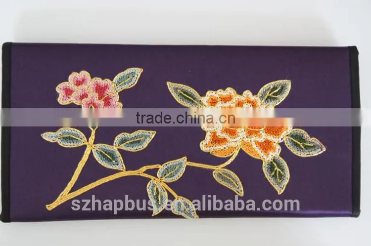 Handmade Silk Embroidery Ladies' purse/ Wallet/Handbag