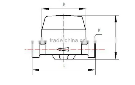 Small light brass single flow water meter DN15-DN25