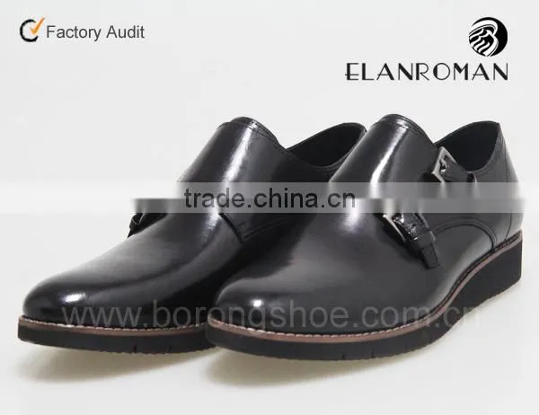 New arrive double monk strap leather male formal shoes