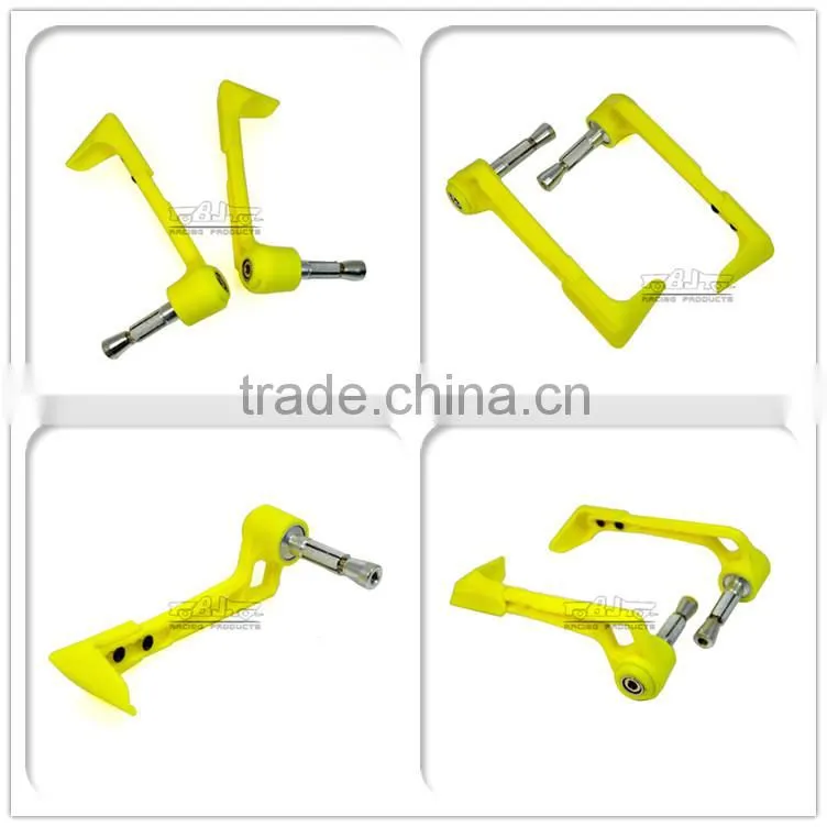 BJ-LG-004 Wholesale Motorbike accessories Yellow Bent Style Plastic Adjustable Motorcycle lever guard