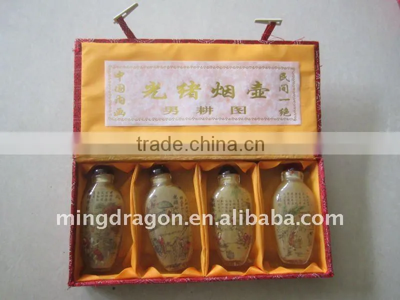 Chinese inside hand painted crystal snuff bottle