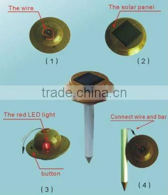 GH-318 Paten solar snake repeller with vibration pulse
