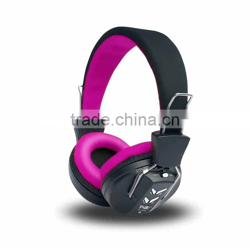 China manufacturer cheap 2 way radio wireless headset with memory card and FM radio