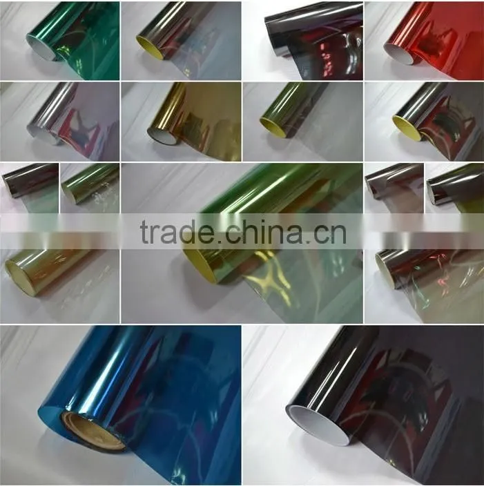 light green Scratch-resistant Car Solar Film with size: 1.52*12m/1.52*30m/1.52*60m each roll