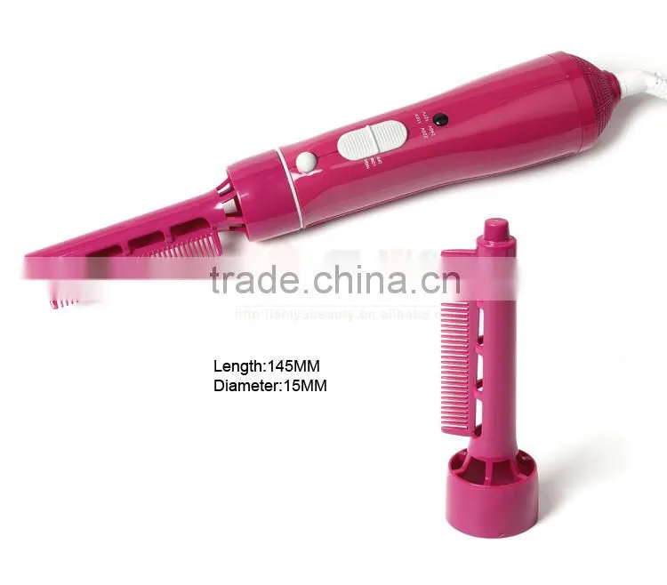 8 In 1 Professional Hot Pink Infrared Hair Dryer Straightener Curler With Air Styler Brush Set