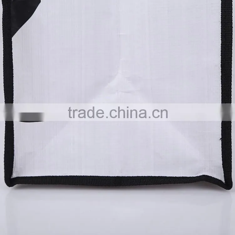 PP woven fabric with MAT lamination, shopping bag ,webbing PP handle ,with CMYK printing