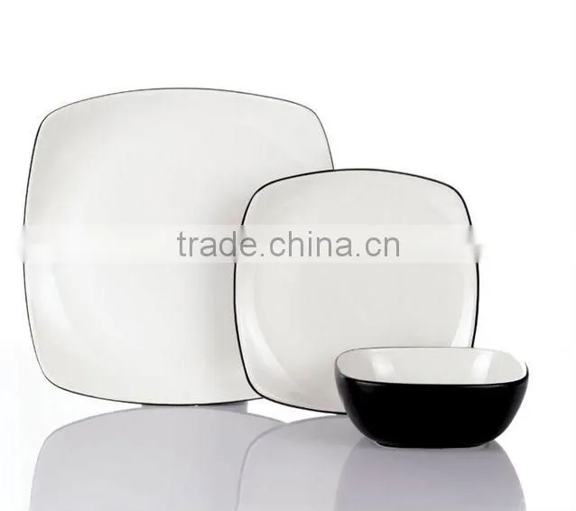 high quality 18 pcs color glazed stoneware dinner set