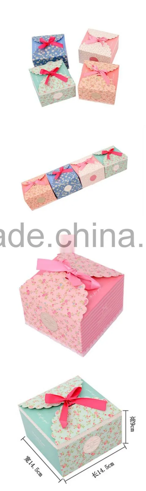 Custom cardboard empty wedding candy box for sale