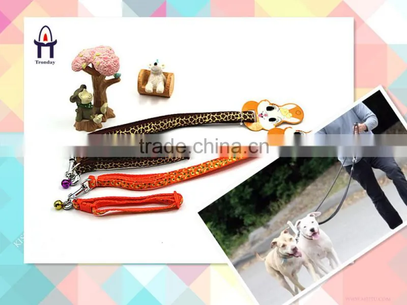 Dog traction belt running rope dog hauling cable with bell