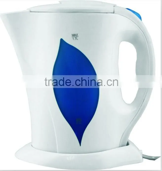 electric plastic water pot, water kettle with colorful LED light