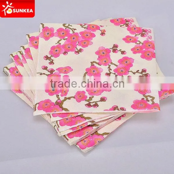 Colour printed 9 inch paper tissue