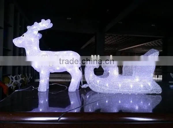 3D acrylic cart decoration LED christmas light