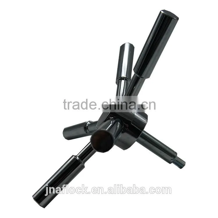 High Security Jianning Security JN 717 Heavy Duty 5 Spoke Satin Chrome Safe Handle for safe box or vault