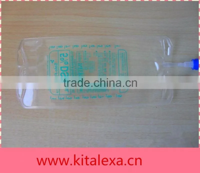 250ML non PVC infusion bag, infusion bag, double bag infusion, medical infusion bag