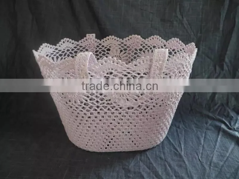Manufacturers selling handmade cotton simple fashion hook flower hand basket