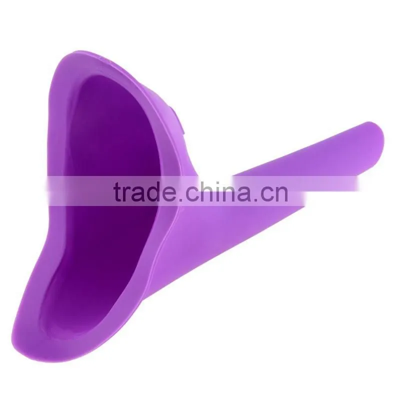 Portable Travel Female Urine Device , New Lady Urinal Funnel ,Soft Silicone Plastic Standing Urinals,Women Wee Urine Funnel