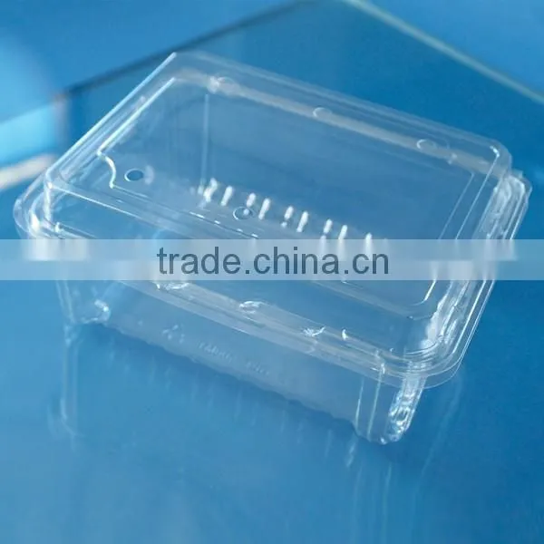 High quality Disposible plastic food PET tray/strawberry/blueberry clamshell tray